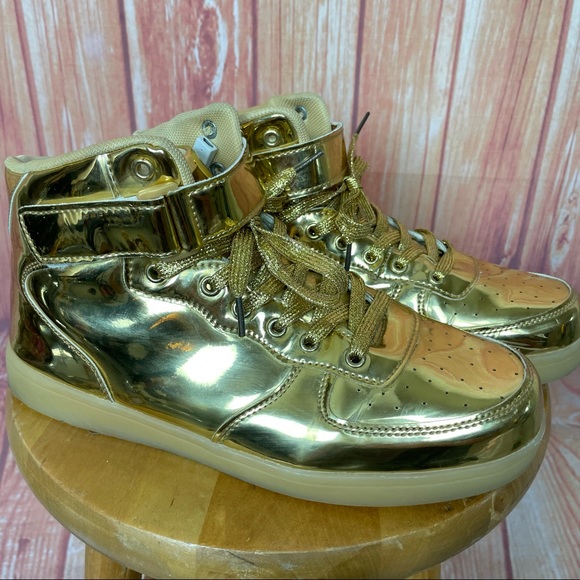 Shoes Bling Shiny Gold High Top Sneaker Tennis Shoe 1 Poshmark